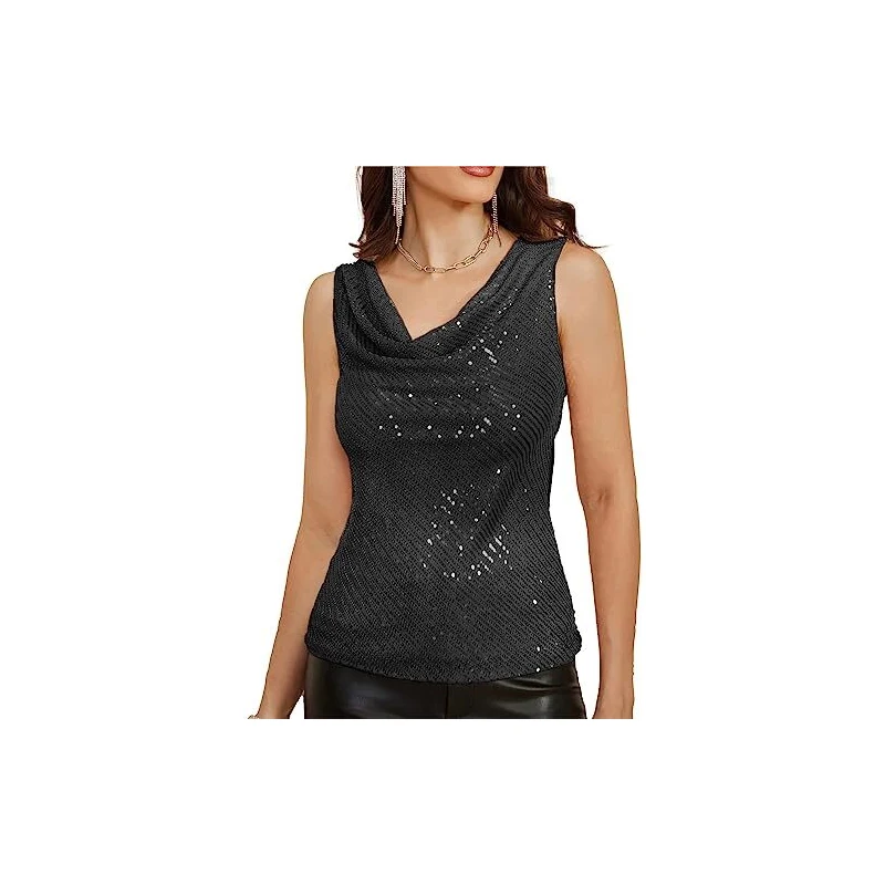 Top corto da donna girocollo canotta casual gilet da donna ricamo girocollo gilet cinturino gilet top scollo a V canotta top donna sexy scollo a V taglio basso pizzo top camicetta camicia