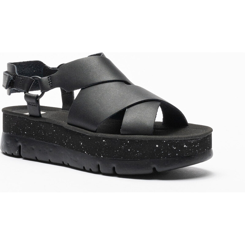Camper Up K201037 – Sandali Con Zeppa Donna, Leggeri E Comodi, Tacco Quadrato, Materiali Riciclati