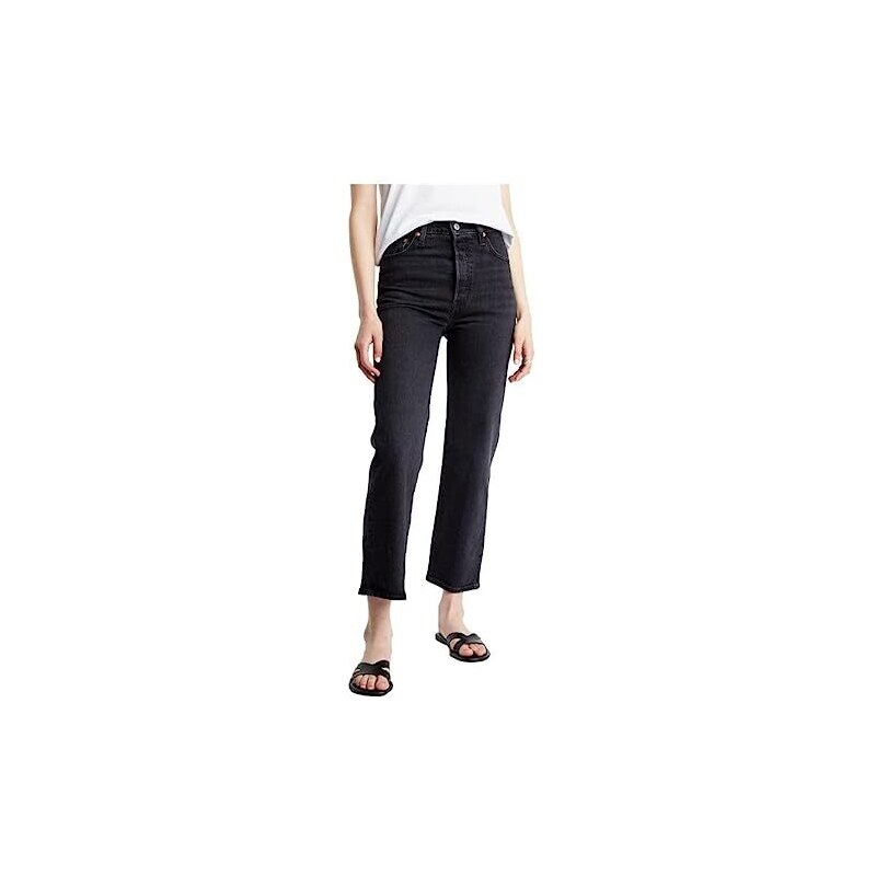 Lucky Brand Jeans Uomo 410 Athletic Straight Fit – Gamba Dritta, Vita Media, Tessuto Elasticizzato, Nero, Taglia 40W X 30L