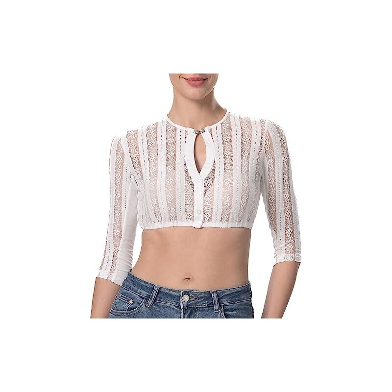 Camicia Donna Bianca 100% Lino - Amitié - Foto 10