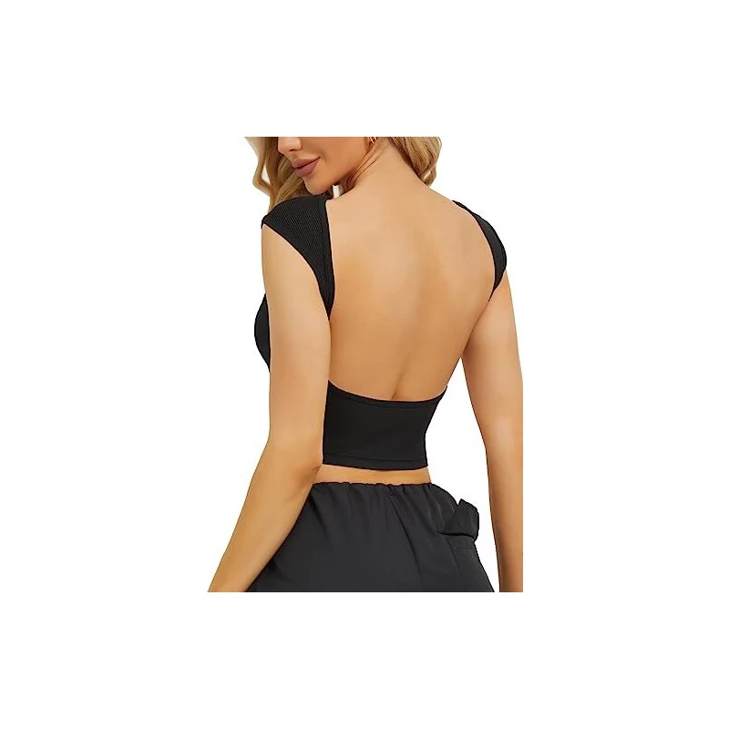 Tank Da Donna Fashion Y2K Stampato A Filo Stampato Top Senza Spalline In Stile C