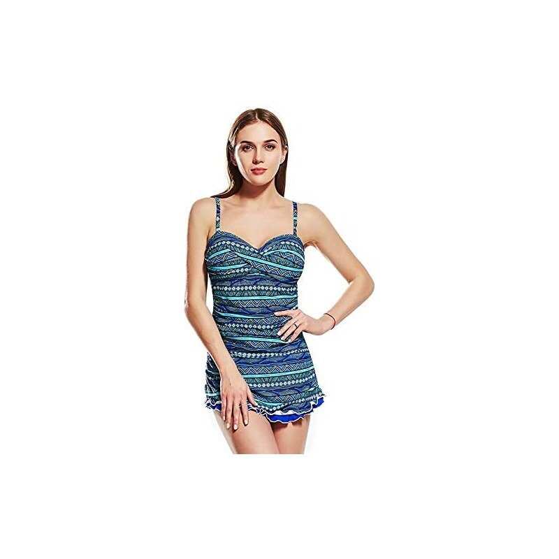 Costume Intero Da Donna Con Controllo Pancia, Push-up E Scollo A V - Modello Attorcigliato, Taglie Fino Alla 3XL