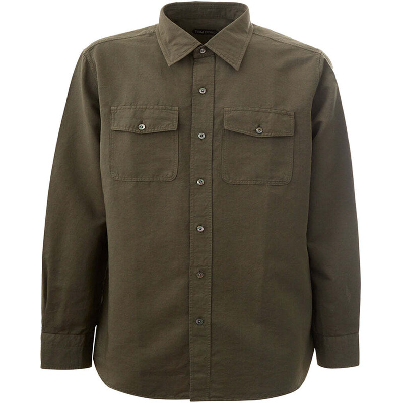 Bellstone Camicia Kurta Uomo In Misto Cotone – Nero Taglia L, Vestibilità Dritta, Colletto Coreano