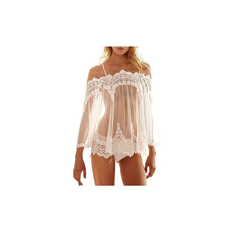 Lovable JACQUARD MICRO - Costume da bagno - bianco e oro/bianco