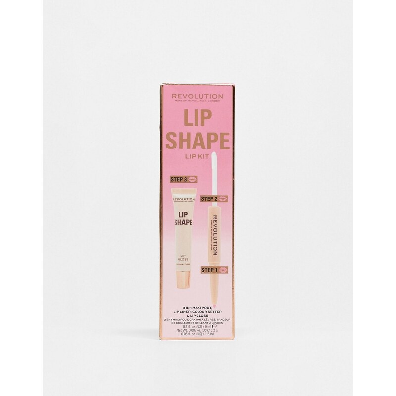 Revolution - Lip Shape Kit - Pink Nude-Rosa