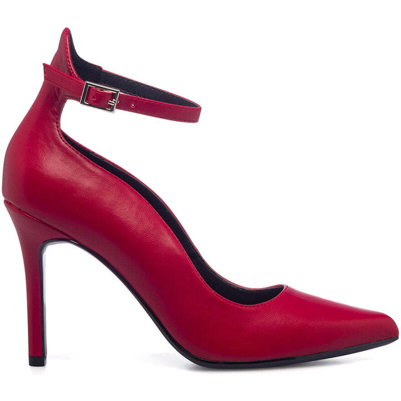 Décolleté Donna In Pizzo Con Tacco A Stiletto E Strass - JM.DIAMANT - Nero