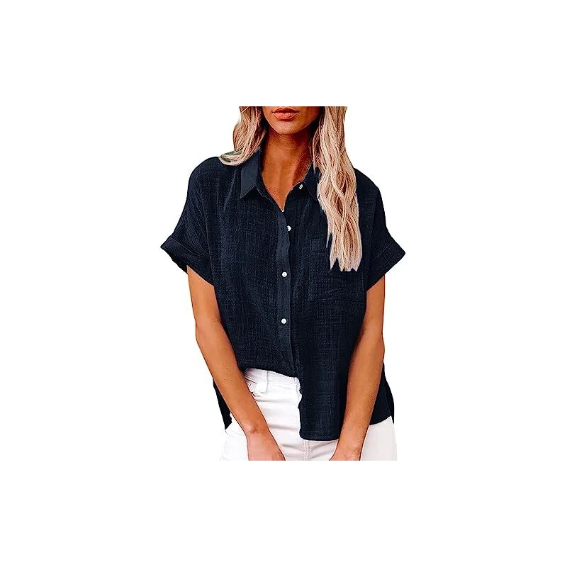 Salopette Donna In Corduroy - Tuta Casual Senza Maniche In Cotone Con Tasche