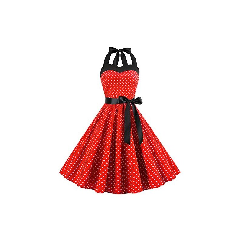 Abito Rockabilly Abito Donna Anni '50 Stile Vintage Vestito