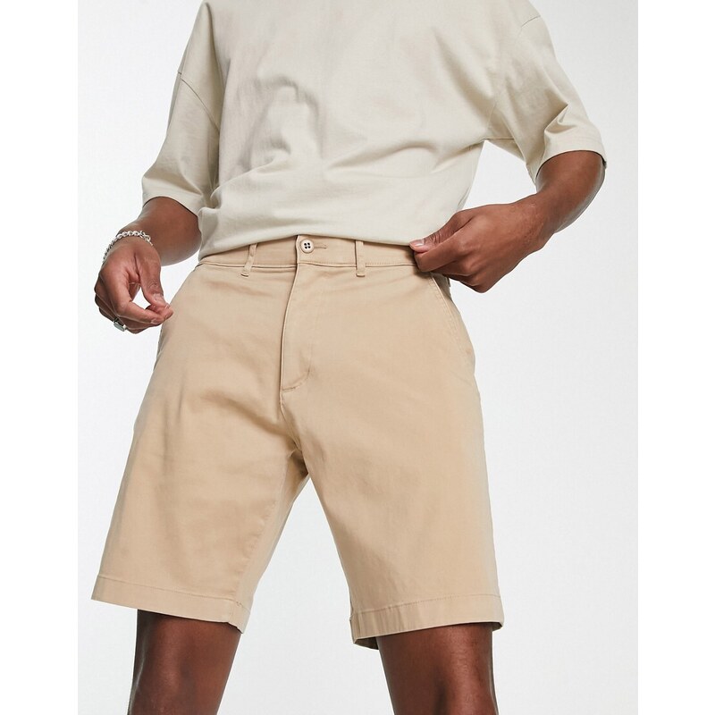 Abercrombie & Fitch - Pantaloncini eleganti beige da 7"-Verde