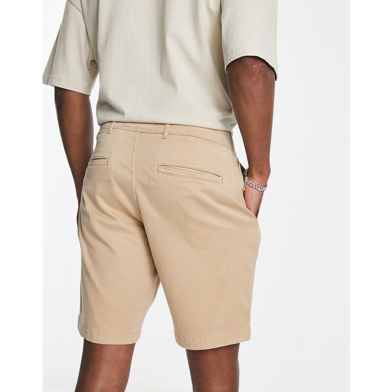 Abercrombie & Fitch - Pantaloncini eleganti beige da 7"-Verde