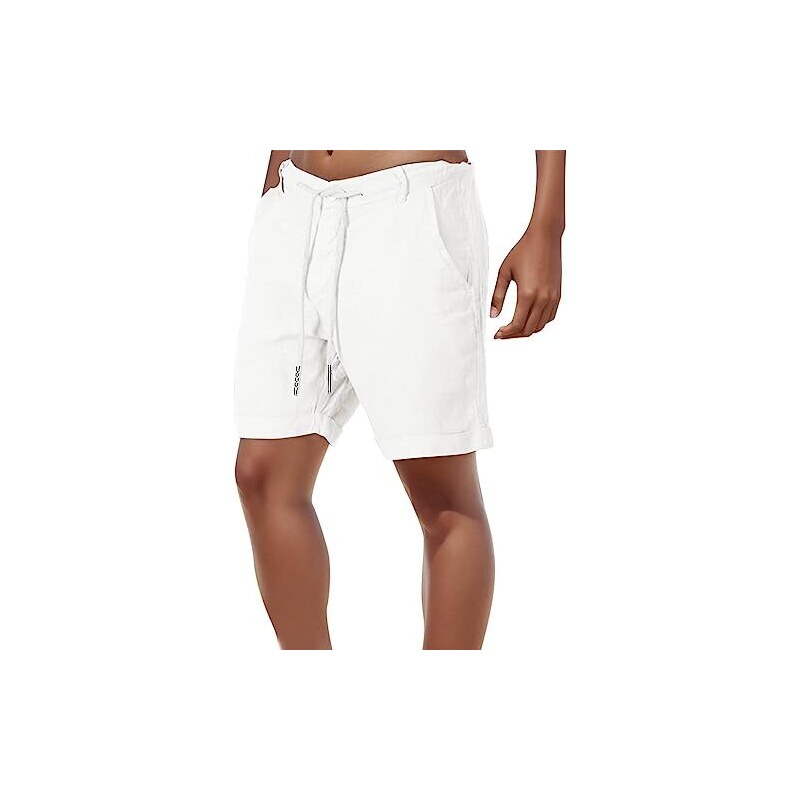 FASLOLSDP Pantaloni Da Spiaggia In Cotone Per Il Tempo Libero, Bodybuilding, Estivi, Da Uomo, Da - Foto 4