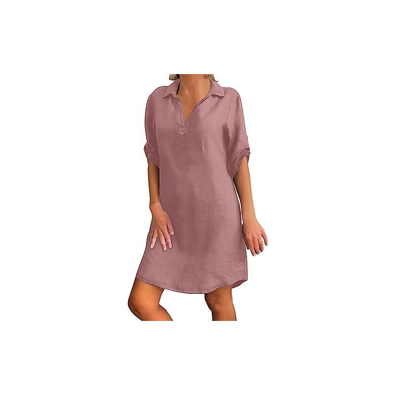 Monte Cervino Abito Lungo Donna A Maniche Corte Con Balze Plissettate - Foto 1