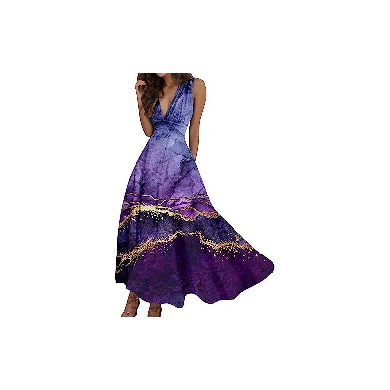 GORGLITTER Abito Donna Attillato Leopardato – Elegante, Senza Maniche, Midi, Con Stampa Floreale, Per Feste E Matrimoni, Taglie XS-XL