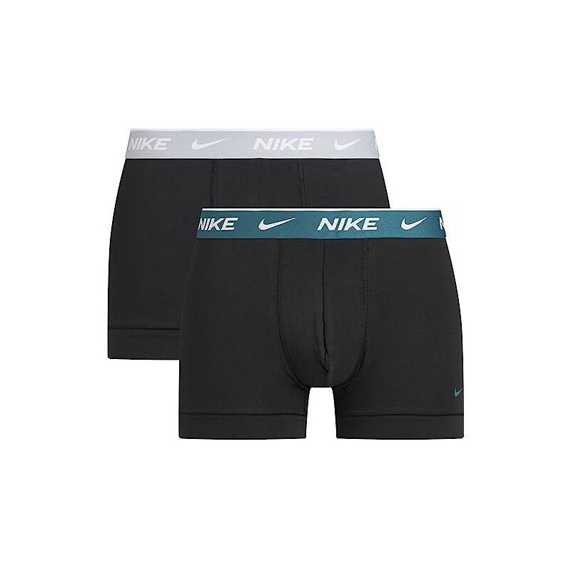 BOSS Boxer Uomo Essential Trunk, Confezione Da 5, Cotone Elasticizzato, Vita Elastica, Taglia Standard, Nero/Grigio
