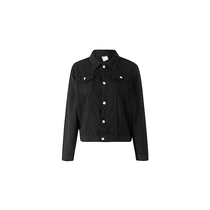 Giacca Trench In Denim Donna Slim Fit, Effetto Consumato, Stile Retrò Per Primavera E Autunno