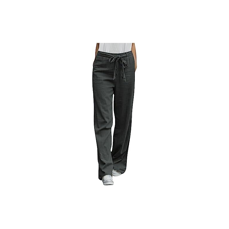 Snovoer Pantaloni Estivi Da Donna, Leggeri, Eleganti, Bianchi, Harem - Foto 7