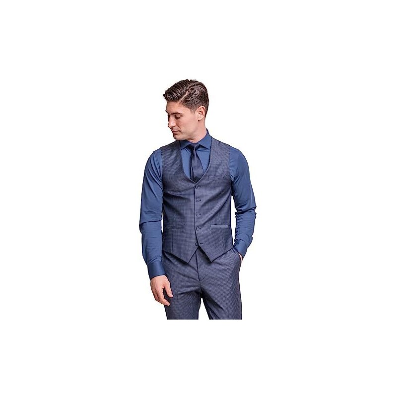 Gilet Uomo In Tweed Di Lana - Formale E Retrò Per Matrimoni, Affari E Occasioni Eleganti - Foto 5