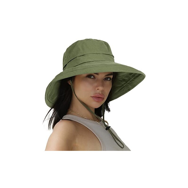 Cappello Estivo UPF 50 Cappello Da Sole Donna Con Visiera Larga 10 Cm - UPF 50+, Materiale Fresco, Pieghevole, Per Spiaggia E Sport Cappello Tesa Larga Protezione Solare