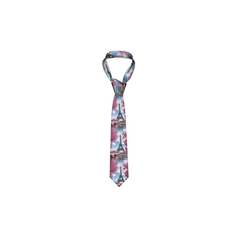PSVOD Cravatta Uomo In Seta Con Paesaggio Texas Bluebonnets – Classica, Lavoro, Matrimonio, Lunga 145 Cm Larga 7,6 Cm