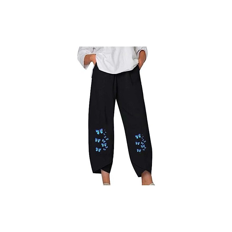 Outshine Pantaloni Uomo Estivi In Lino E Cotone – Leggeri Elastici Con Tasca – Casual Chic Per Spiaggia E Vacanze Taglia 56