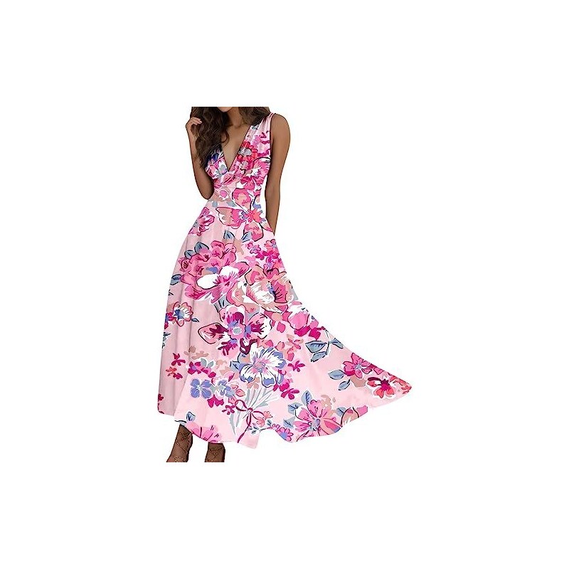 Vestito Lungo Donna Elegante Senza Maniche - Abito Bodycon Per Party, Cocktail E Serate Speciali - Foto 7