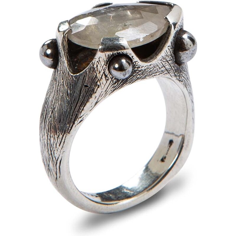 Glauco Cambi anello CORINDONE in argento