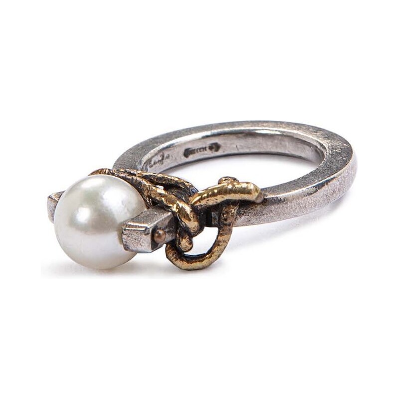 Glauco Cambi anello nodo con perla giapponese
