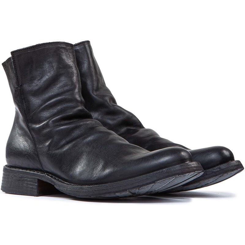 Fiorentini + Baker biker da uomo ELF in pelle nera