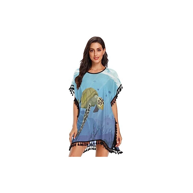 Seafolly Sarong In Cotone Garza Con Nappe - Copricostume Da Bagno Donna - Coprispalle Leggero E Versatile Per La Spiaggia - 2