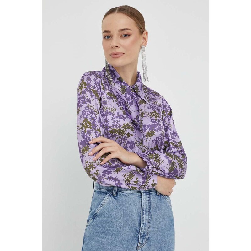 Silvian Heach camicia donna colore violetto