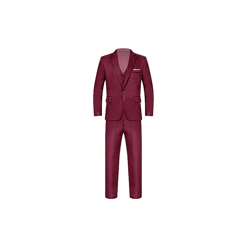 Abito Uomo Sartoriale Bordeaux Slim Fit - Smoking Elegante Per Cerimonie - Foto 7