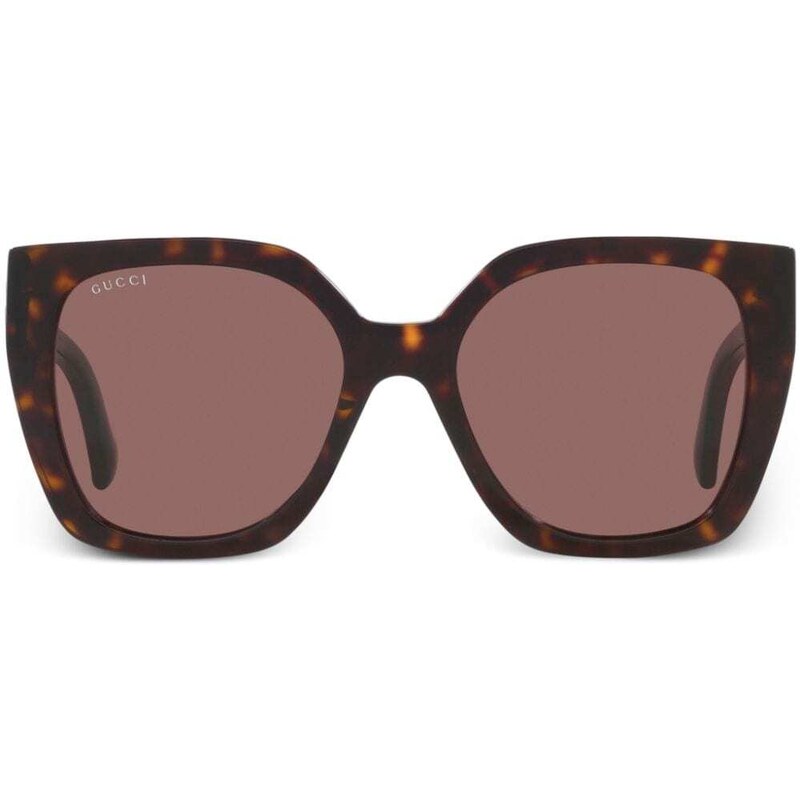 Gucci Eyewear Occhiali Da Sole Oversize Con Effetto Tartarugato Gucci Eyewear Occhiali Da Sole Oversize Con Effetto Tartarugato