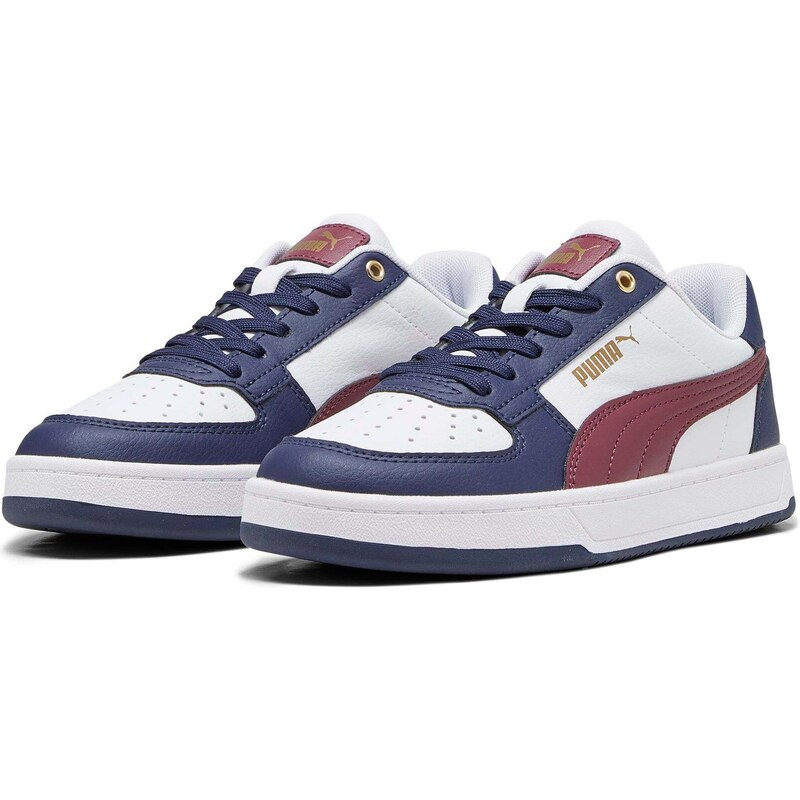 Sneakers bianche da ragazzo con dettagli blu e rossi Puma Caven 2.0 Jr