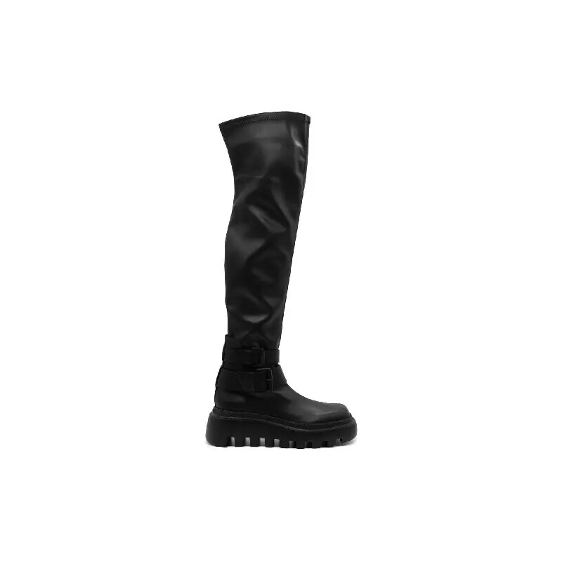 Stivale D-Major Tweed Cannage nero e bianco e pelle di vitello nera