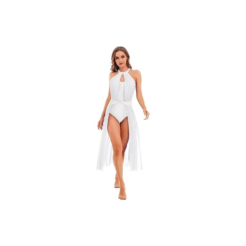 BODYWEAR LTD - Tuta da ragazza in nylon lucido senza maniche con staffa, body completo, vestibilità comoda, perfetta per danza, balletto, ginnastica, Rosso, 7-8 Years