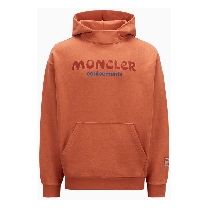 Moncler X Salehe Bembury Felpa arancio in jersey di cotone