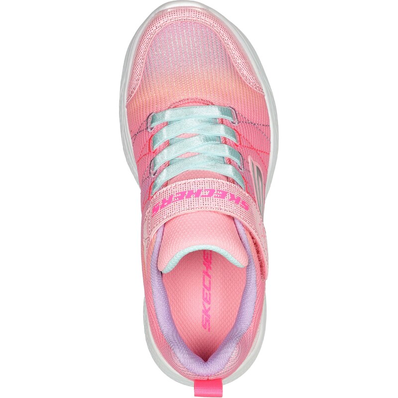 Scarpe da ginnastica rosa glitterate in mesh da bambina Skechers Snap Sprints 2.0