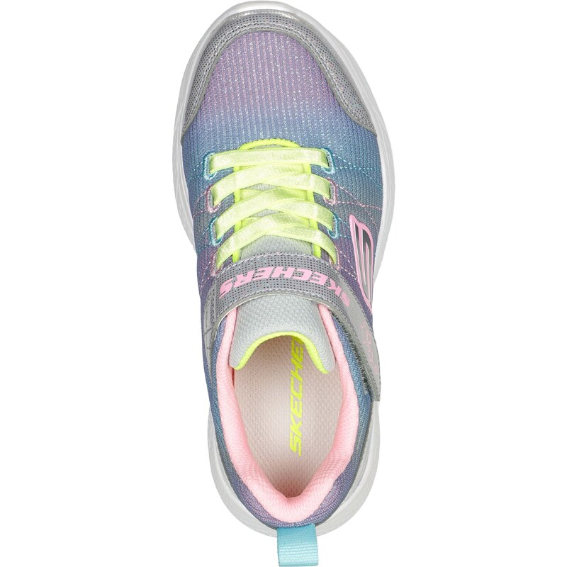 Scarpe da ginnastica arcobaleno glitterate in mesh da bambina Skechers Snap Sprints 2.0