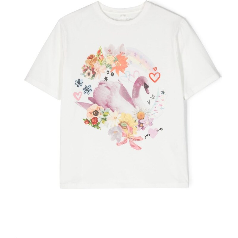 Stella McCartney Kids T-shirt con stampa grafica - Bianco