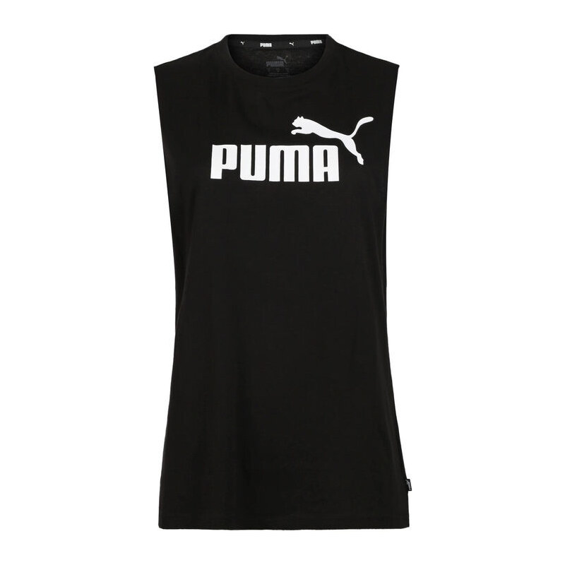 Puma Ess Cut Off Logo Tank Canotta Donna Regular Fit T-shirt Nero Taglia L