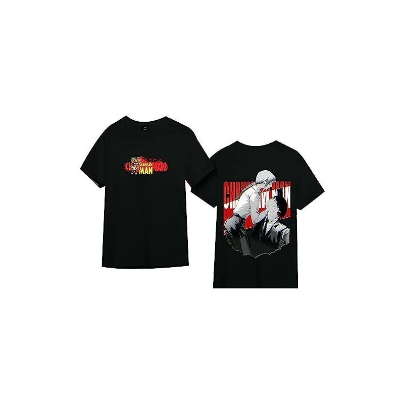 T-shirt Anime Motosega Uomo Power Rosa Maniche Lunghe Donna Costumi Cosplay Top