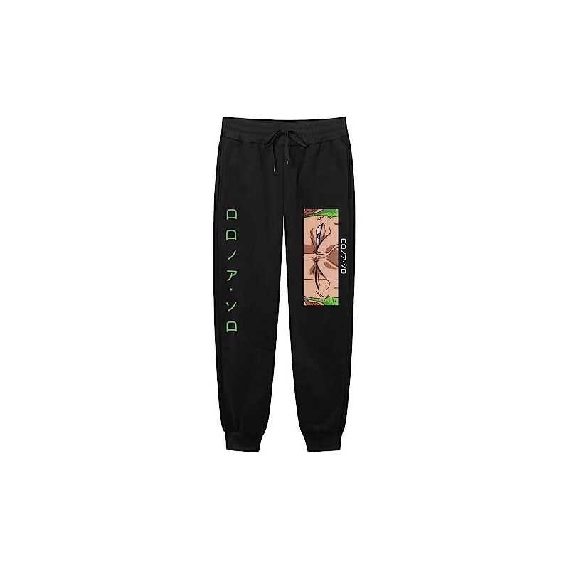 WANHONGYUE Anime One Piece Luffy Pantaloni Sportivi da Jogging Adulto Cosplay Sweat Pants Noos Lungo Trousers con Tasche Nero 15 L