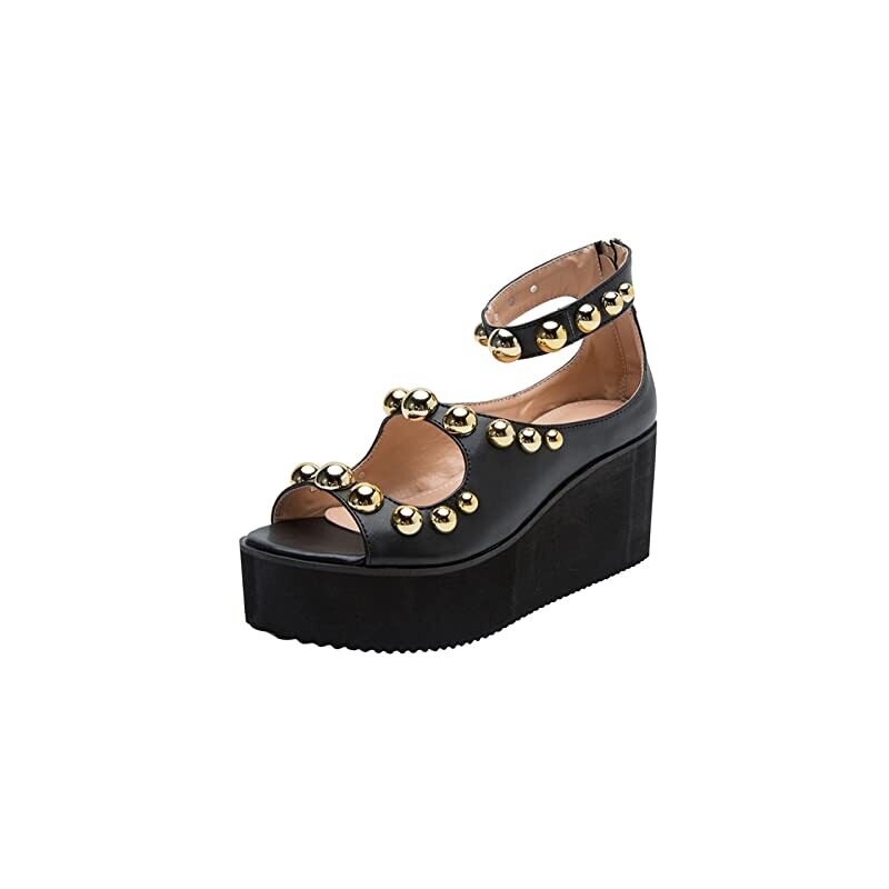 Finn Comfort Ardana Sandali Con Tacco E Cinturino A T Donna - Pelle Nappata Lucida, Colore Nero, Suola PU