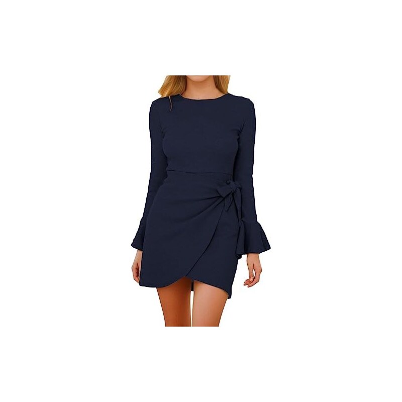 Abito Donna Con Volant E Scollo Rotondo: Elegante, Comodo, Perfetto Per Feste E Serate