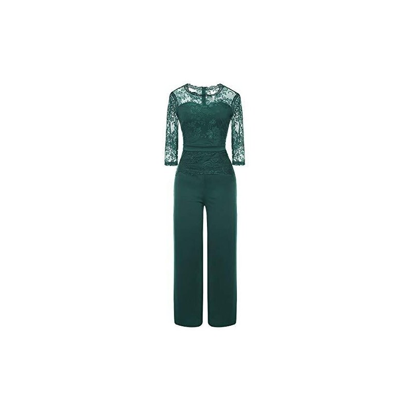 Jumpsuit Donna In Pizzo Elegante - Tuta Monopezzo Per Cerimonie E Cocktail | Lavabile A Mano - Foto 10
