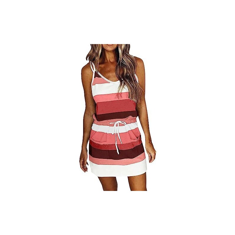 WaTudouYe Abito Lungo Da Donna Abiti Lunghi Casual Estivi Da Donna Abito Da Donna Con Scollo A V Sexy Con Scollo A V E Fasciatura Incrociata Senza Schienale 121278431