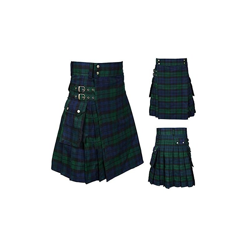 Spilla E Cintura Kilt In Cromo Con Cardo Scozzese Da Uomo