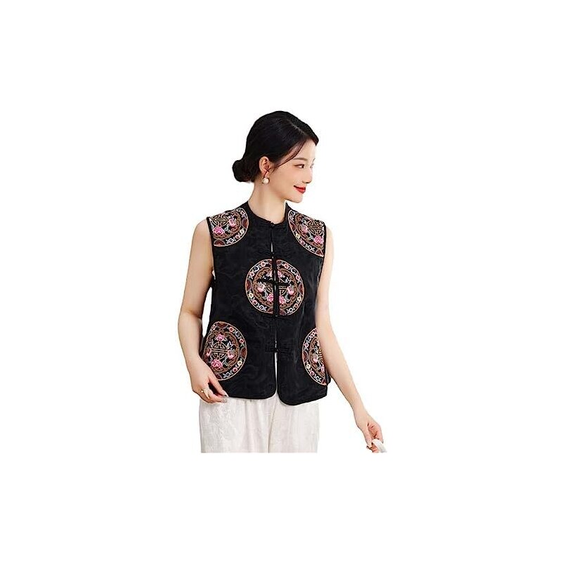 Toppa Tradizionale Cinese In Tessuto Con Ricamo A Farfalla Per - Foto 5