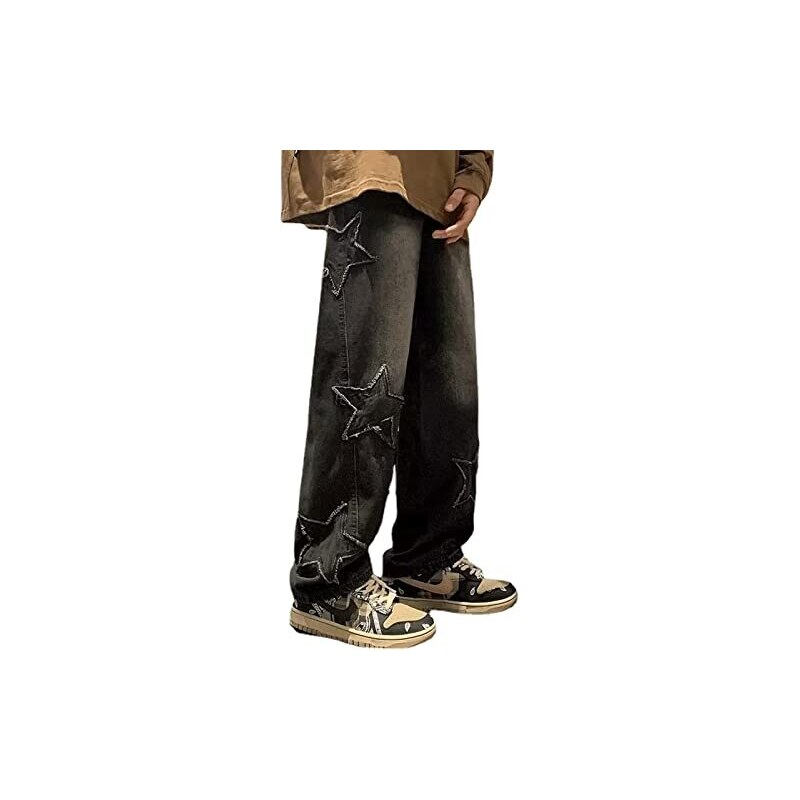 Pantaloni larghi jeans clearance uomo