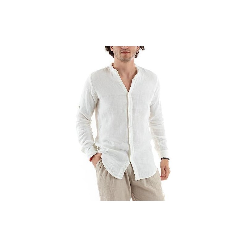 CASAMODA Popeline 005350 - Camicia da uomo, tinta unita, champagne, 38